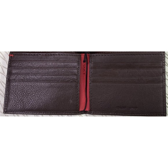 IZOD Genuine Leather Brown Bifold Wallet Cash ID Credit Card NEW 3.5x4.5" - Picture 3 of 8